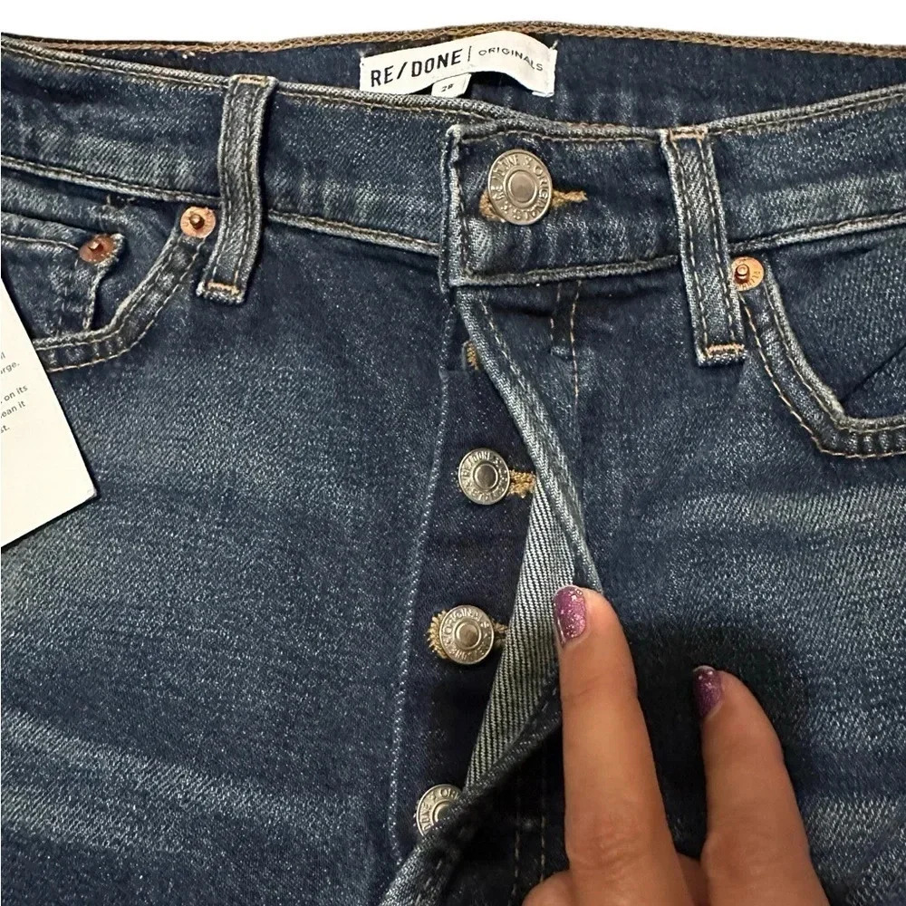RE/DONE NWT high rise ankle crop jeans - Picture 3 of 6